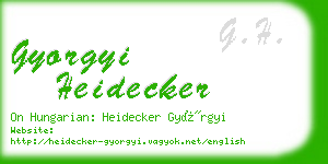 gyorgyi heidecker business card